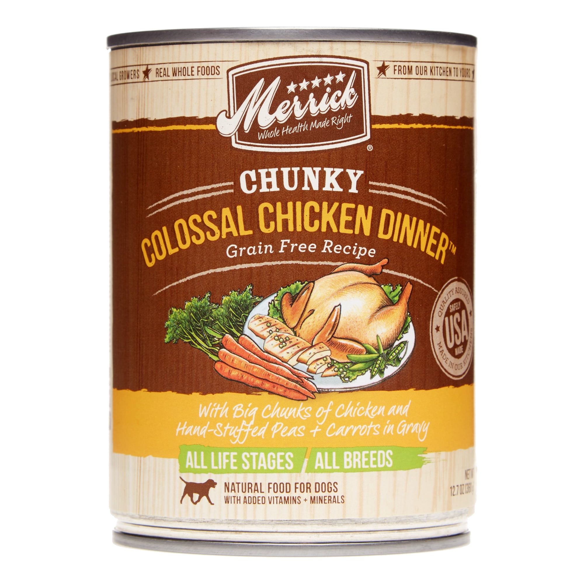 Merrick Grain-Free Chunky Colossal Chicken Dinner Wet Dog Food, 12.7 oz (Case of 12)