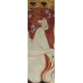 thumbnail image 2 of Klimt, Gustav 7x14 Black Ornate Wood Framed with Double Matting Museum Art Print Titled - Beethoven Frieze, 2 of 4