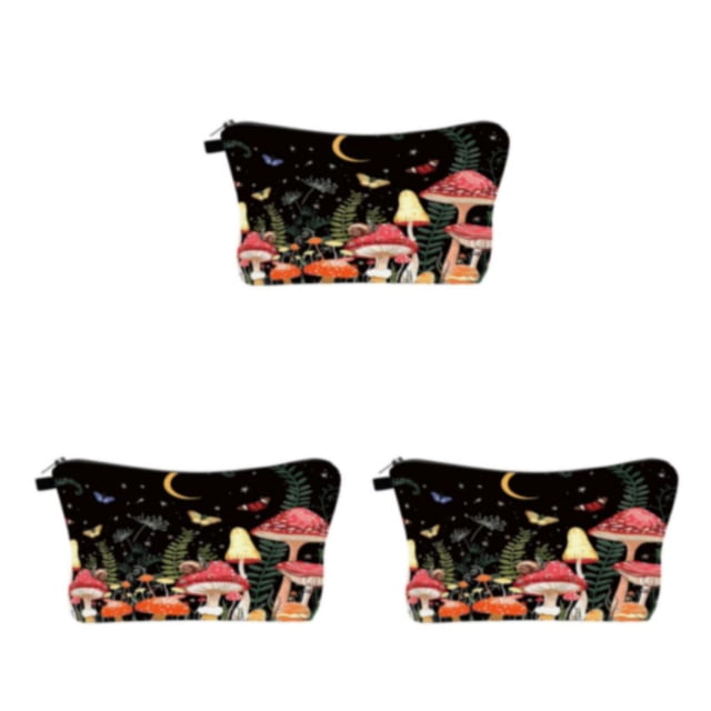 pitrice Cool Makeup Pouch - Dust-proof And Durable For Travel And Everyday No Loose Thread Cosmetic Bag 3Set