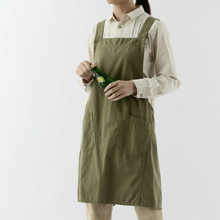 

Unisex Adjustable Apron with Pockets Water Oil Stain Resistant Black Aprons