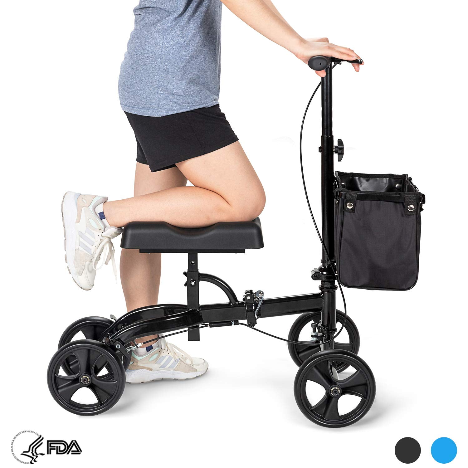 OasisSpace Steerable Knee Walker Economy Knee Scooter for Foot