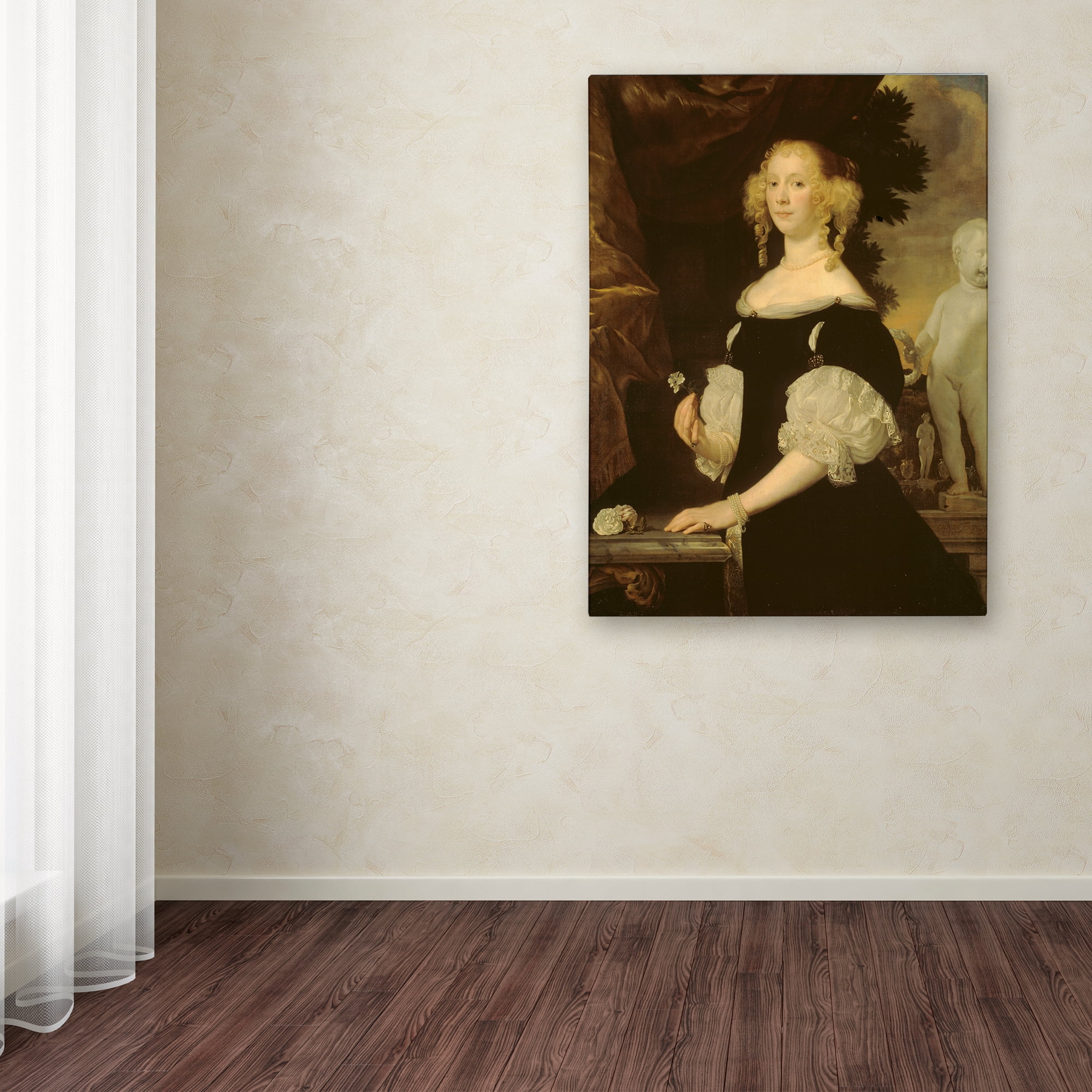 Abraham van den Tempel 'Portrait Of A Woman' Canvas Art
