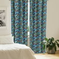 thumbnail image 2 of Ambesonne Psychedelic Curtains, Graffiti Teen Love, Pair of 28"x63", Multicolor, 2 of 5