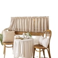 thumbnail image 6 of Faty-T Green Lace Sheer Valances for Windows Leaf Embroidered Light Filtering Kitchen Curtain Farmhouse Curtains with Tassels Rod Pocket Valances for Bathroom Laundry Basement(Green,39"x18"), 6 of 7