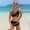 Army Green, variant on Girls Swimsuit Adjustable Straps Color Block Print Bikini Set with Swim Bottoms 2 Piece Bathing Suits for Girls 7-16 Years