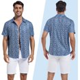 thumbnail image 2 of Men's Hawaiian Shirts Regular Fit Short Sleeve Casual Button Down Summer Tropical Beach Shirts, 2 of 7
