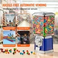 thumbnail image 6 of HCY 17"H Gumball Machine Vending Coin Bank Vintage Candy Dispenser PC Bule, 6 of 6