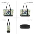 thumbnail image 6 of FORMRS Canvas Laptop Tote Bag for Women with 15.6" Computer Compartments Shoulder Handbag, Green Animals Pattern, 6 of 7