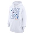 thumbnail image 2 of Women's G-III 4Her by Carl Banks  White New York Mets Love Graphic Fleece Hoodie, 2 of 5