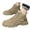 Khaki, variant on Men's Waterproof Hiking Boots Non Slip Mid Top Ankle Booties Outdoor Desert Trekking Shoes