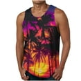 thumbnail image 2 of HaoXianJian Mens Sleeveless Tank Tops Workout Gym Shirts Hawaiian Print Palm Tree Vintage Style Beach Graphic T-Shirt Workout Tank Top Undershirts Plus Size S-4X, 2 of 5