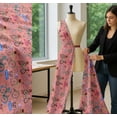 thumbnail image 5 of Soimoi Cotton Cambric Fabric Text,Floral & Bicycle Transport Printed Craft Fabric by The Yard 56 Inch Wide, 5 of 7