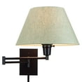 thumbnail image 5 of Kira Home Cambridge 13" Swing Arm Wall Lamp - Plug In/Wall Mount, Latte Mocha Fabric Shade, 150W 3-Way, Cord Covers, 5 of 7