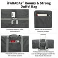 thumbnail image 3 of Foldable Duffel Bag 30" / 75L Lightweight with Water Rresistant for Travel-Grey, 3 of 7