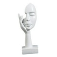 thumbnail image 2 of 2x Nordic Abstract Characters Face Sculpture Statue Decor Black and White, 2 of 9