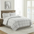 thumbnail image 5 of My Texas House Waldin Adult 3-Piece Light Grey Windowpane Plaid Box Quilt Set, Full/Queen, 5 of 6