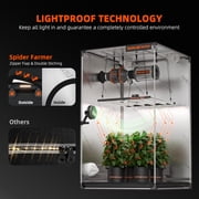 Spider Farmer 4’x4’x6.5′ 120cm x 120cm x 200cm Indoor Grow Tent 1680D Hydroponic Plant Room for Optimal Plant Growth & Climate Control