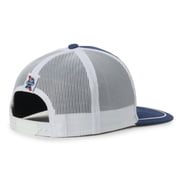 Pabst Blue Ribbon Eagle Logo Structured Trucker Hat, Royal Blue & White, High Crown Snapback
