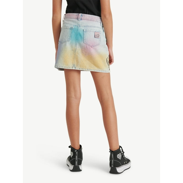 Tie Dye Denim Skirt Ami Alexandre Mattiussi Tie Dye Denim