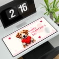 thumbnail image 3 of Happy Valentine's Day Labrador Retriever Brings Love Heart Desk Mat Full Keyboard Mouse Pad Lab Dog Lover Gifts Large Mousepad - 02028, 3 of 5