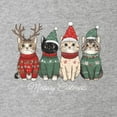 thumbnail image 3 of Wild Bobby Meowy Catmas, Christmas Cat Lover Design Sweater | Holiday Men Long Sleeve Shirt, 3 of 5