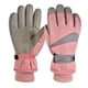 thumbnail image 1 of Guantes de ciclismo de invierno impermeables de color rosa para hombres y mujeres, guantes de esquí para nieve separados con dedos, guantes impermeables para clima frío, 1 of 3