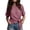*Purple, variant on ClodeEU Women's Round Neck Short Sleeve Side Tie Knot T Shirt,Solid Soft Casual Tee Army Green,Women's Plus L