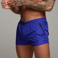 thumbnail image 4 of RYDCOT Men's Athletic Gym Workout Shorts Outdoor Sports Running Fitness Shorts with Liner and Zipper Pockets Blue, 4 of 5