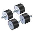 thumbnail image 1 of 4 Pack M10x28mm Thread Studs Rubber Shock 50x30mm Male Female 4 Pack M10 Lock Nuts, 1 of 6