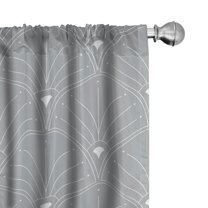 Ambesonne Art Deco Curtains, Grey White Classic Scales, Pair of 28"x63", Grey and White