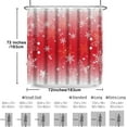 thumbnail image 4 of Winter Wonderland Snowflake Shower Curtain for Bathroom White Snowflakes Pattern on Christmas Red Background Shower Curtain Waterproof Fabric for Bathroom Decor 36Wx72L inches, 4 of 6
