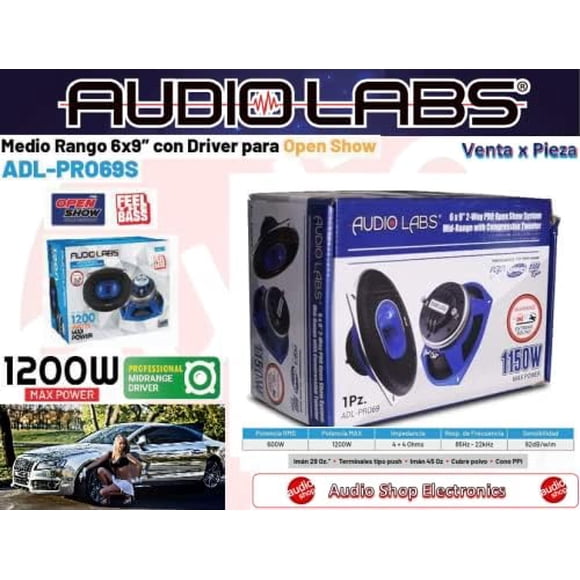 Medio Rango 6x9″ C/Driver Open Show ADL-PRO69S (1 Pieza)
