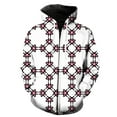 thumbnail image 1 of Sudadera con capucha y cremallera para hombre, estilo étnico exótico retro, estilo hip hop, genial, de gran tamaño, con estampado 3D, chaquetas de manga larga, 1 of 6