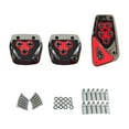 thumbnail image 1 of 2x Pedales de Coche Cubiertas de Pedal de Freno Profesionales Fáciles de Instalar Interior del Coche Equipo manual rojo, 1 of 8