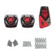 thumbnail image 1 of 2 piezas de almohadillas de pedal de coche, accesorios genéricos profesionales para el interior del coche, de alta calidad. Equipo manual rojo, 1 of 9