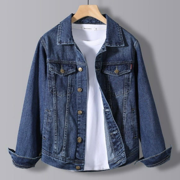 REDHOTYPE Mens Button Up Outwear Casual Long Sleeve Slim Denim Jacket Jean Coat