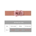 thumbnail image 4 of Cinturón Elástico Ancho de Doble Flor Grande INSPIRE CHIC para Mujeres, Cinturones de Cintura Chunky para Vestido Hasta 70cm/27.55" Púrpura Polvoriento, 4 of 6