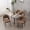 brown, variant on ENYLAY Modern Farmhouse Fabric Upholstered Dining Chairs Set of 6 with Metal Legs & Padded Seat , Beige