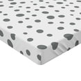 thumbnail image 2 of Ambesonne Grey and White Fitted Sheet, Doodle Dots, Full Size, Grey and White, 2 of 3