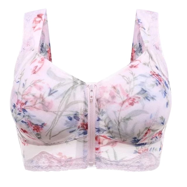 Soutien-gorge Sans Armatures à Fermeture Éclair Frontale pour Femmes