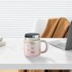 thumbnail image 5 of Taza de café de cerámica 470ml con asa | Acabado Candy Pearl | Taza de agua para oficina y hogar de alta gama | Cerámica en capas duradera | Rosa Verde Amarillo | Regalo de vasos con estilo, 5 of 6