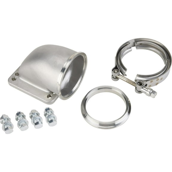 T3/T4 Turbo Flange To 3-inch Pipe 90-Degree V-Band Elbow Adapter