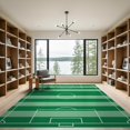 thumbnail image 2 of ODIKA 9'x12' Washable Area Rug Football Championship Car Boundary Stripes Doormat Field Rugby for Dining Room, Basement, Large Office, Non-Slip Chair-Friendly, 2 of 7