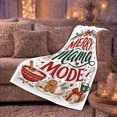 thumbnail image 6 of Merry Mama Mode Baking Scene Pine Presents Cheerful, Festive Holiday Scene, Warm Flannel Blanket for Living Room and Family Room, Art Lovers Valentine's Day Gift, Festive Home Decor, 6 of 9