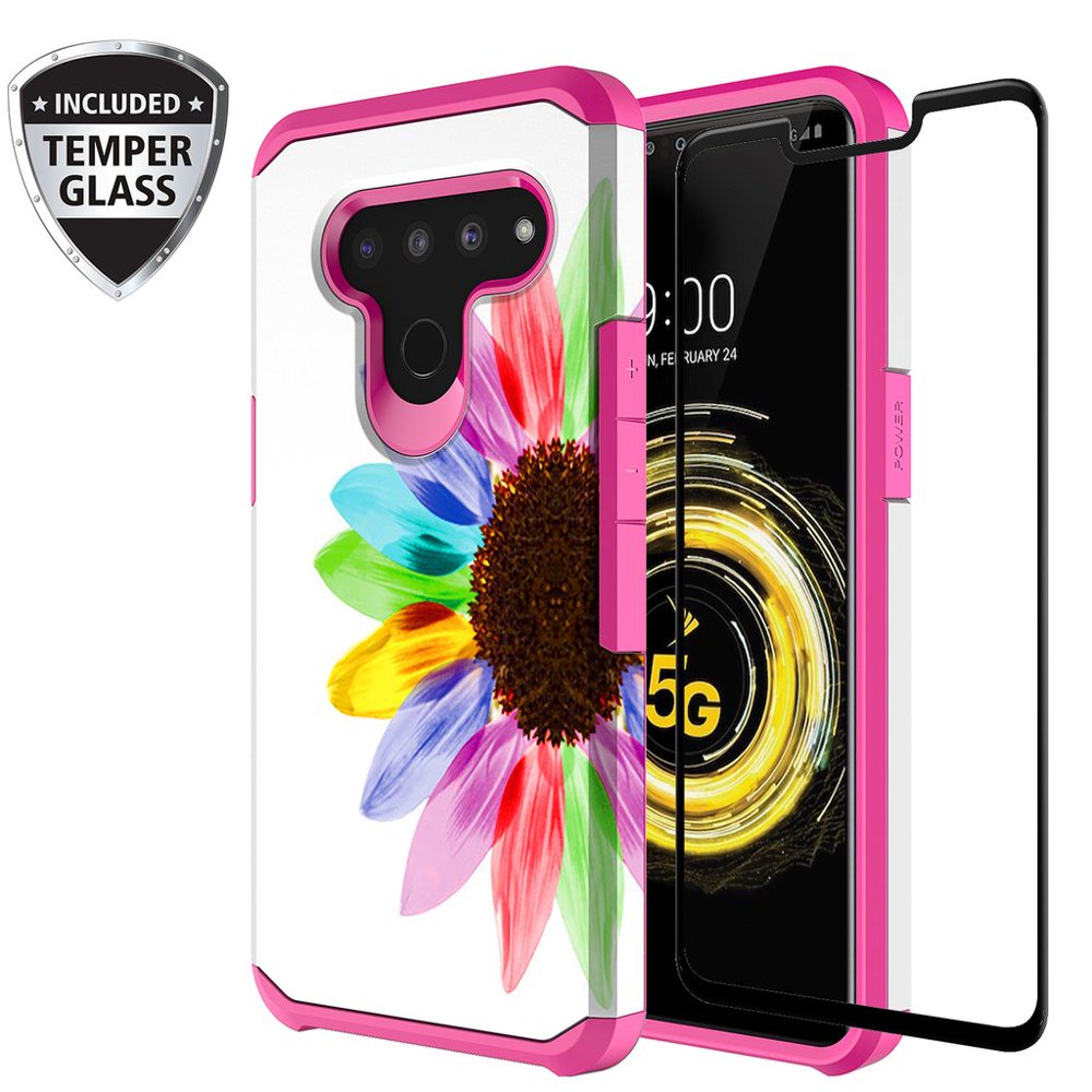 LG V50 ThinQ Case / LG V50 Case [Full Cover Temper Glass Screen