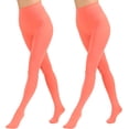 thumbnail image 2 of 2 Pairs Women's Solid Color Tights 80D, Soft Opaque Microfiber Tights, 2 of 3