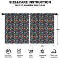 thumbnail image 2 of Blackout Kids Curtains,Colorful Games Retro Black Pattern Childrens Insulated Curtains Set Of 2,Bedroom Essentials,Toddler Room Decor 52"x63", 2 of 5