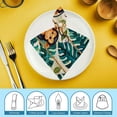 thumbnail image 6 of WYYP Monkeys Leaves Line Cloth Napkin Reusable Party Dinner Decoration Washable Napkins 4 PCS, 6 of 7