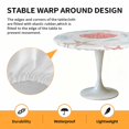 thumbnail image 6 of Marine Life Elastic Fitted Round Table Cover Teal Sea Turtle Starfish Coral Waterproof Outdoor Tablecloth for Holiday Party, Picnic, Patio & Dining Fits Tables Up to 45"-54", 6 of 8