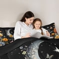 thumbnail image 5 of Homewish Floral Butterflies 3 Pieces Queen Comforter Set For Female Men Adults,Stars Sky Moon Ultra Soft Bedding Sets,Chic Flowers Bedding Comforter Set,Ultra Soft Home Decor,Reversible, 5 of 8